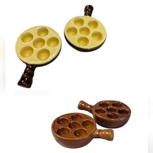 Vintage Modela DePose Made In France & Unbranded Escargot Snail Baking Dishes